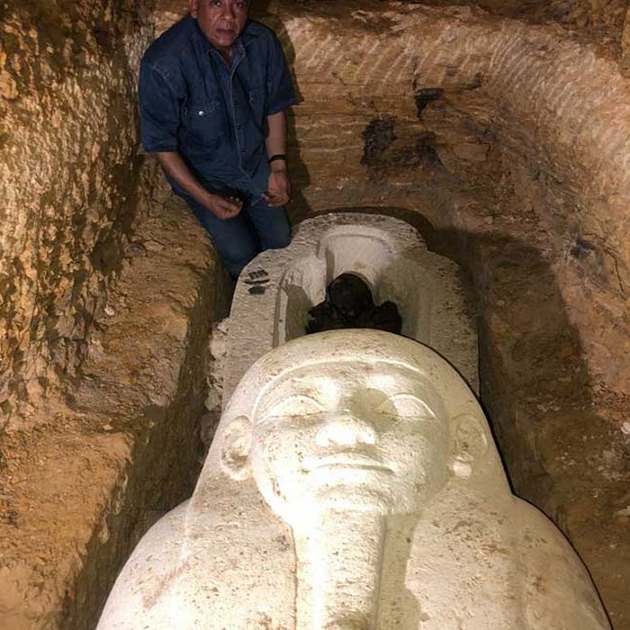 More excavations in the area revealed another 10-metre-deep burial shaft containing a large chamber with three niches covered by stone beams.