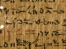 Detail of a medical treatise (inv. P. Carlsberg 930) from the Tebtunis temple library with headings marked in red ink. Image credit: The Papyrus Carlsberg Collection. Credit: The Papyrus Carlsberg Collection.