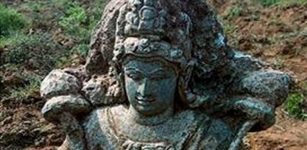 The idol of Sun God was found at Kalagodu in Anantapur district of the Indian state of Andhra Pradesh.