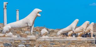 Archaic Marble Lions On The Sacred Island Of Delos