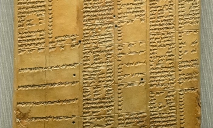 Cuneiform synonym list tablet from the Library of Ashurbanipal. Neo-Assyrian period (934 BC - 608 BC)