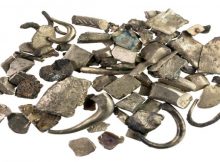 A Hacksilber hoard dated to the middle of the eleventh century BCE found by the Leon Levy Expedition to Ashkelon. Credit: The Israel Museum, by Haim Gitler and Israel Antiquities Authority, by Clara Amit