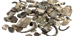 A Hacksilber hoard dated to the middle of the eleventh century BCE found by the Leon Levy Expedition to Ashkelon. Credit: The Israel Museum, by Haim Gitler and Israel Antiquities Authority, by Clara Amit