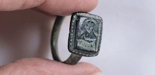 Ancient Bronze Ring Bearing The Image Of St. Nicholas May Have Been Worn For Protection