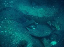 Rochelongue's underwater site artifacts in-situ during the campaign of 1964 (Source: Cap d'Agde Museum Archive). Credit: Cap d'Agde Museum Archive