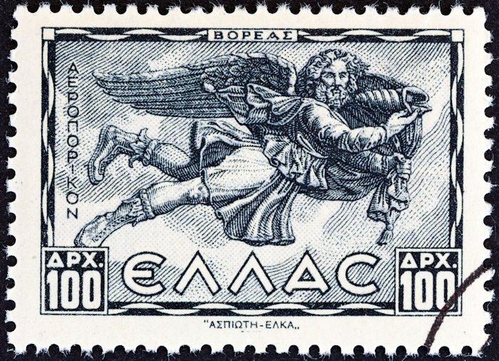 Boreas. Mighty North Wind God In Greek Mythology