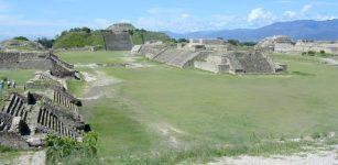 The Main Plaza at the center of Monte Albán. Credit: Linda Nicholas, Field Museum