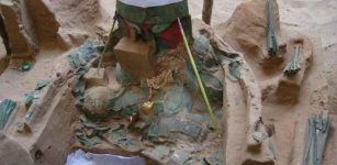 Tomb Of A 1,000-Year-Old Sican Surgeon Wearing A Golden Mask Discovered In Peru