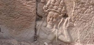 Apsara Carvings Dated To 12th Century Uncovered At Takav Gate In Angkor, Cambodia