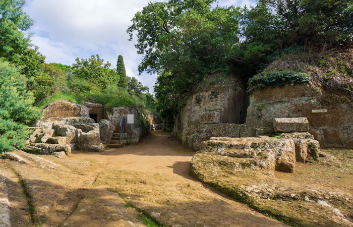 Etruscan City Of Cerveteri With Magnificent House-Like Tombs Decorated ...
