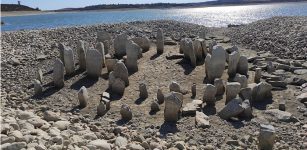 Huge Megalithic 7,000-Year-Old Site Dolmen Of Guadalperal Emerges From Dry Lake In Spain