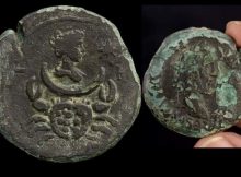 1,850-Year-Old Rare Bronze Coin, Depicting Roman Moon Goddess Luna - Unearthed