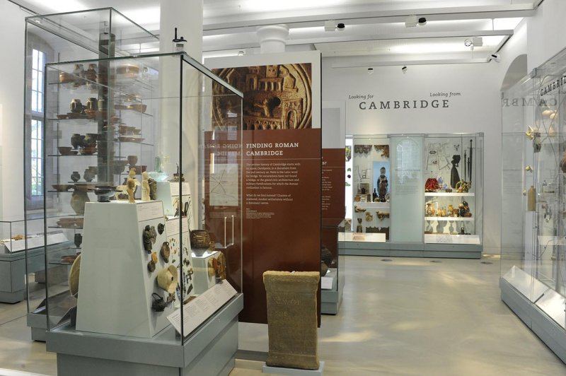 The downstairs gallery of Cambridge's Museum of Archaeology and Anthropology.