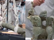 Statue Of Unknown Mythical Beast With Four Wings Discovered