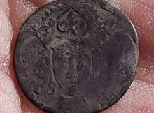 A close-up of the coin, which was found during excavations at Carrignacurra Castle in Cork.