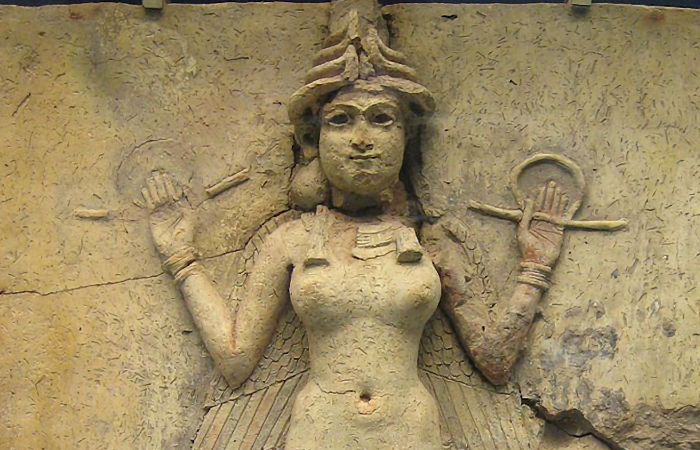 The “Burney Relief,” which is believed to represent either Ishtar, the Mesopotamian goddess of love and war, or her older sister Ereshkigal, Queen of the underworld (c. 19th or 18th century BC) BabelStone In ancient Mesopotamia, sex among the gods shook heaven and earth