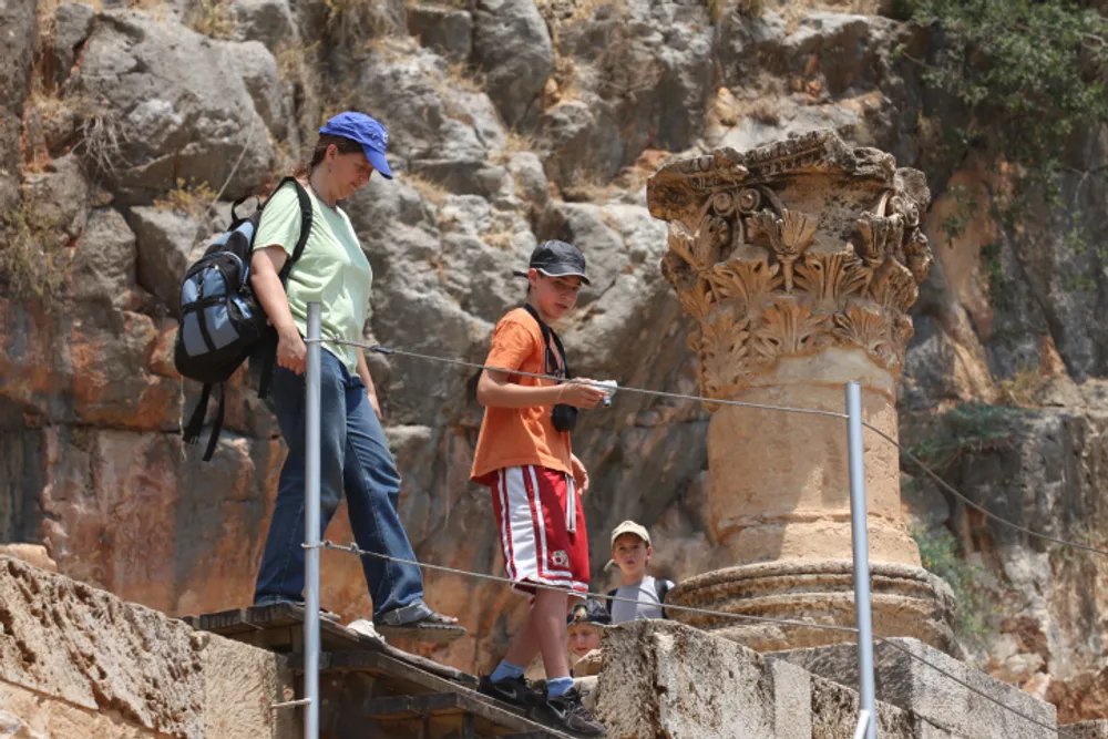 Courtesy: Yossi Zamir/ Flash 90A Roman column at Banias in northern Israel's Golan Heights.