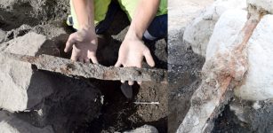 Unexpected Discovery Of Two Viking Swords In Upright Position In Sweden