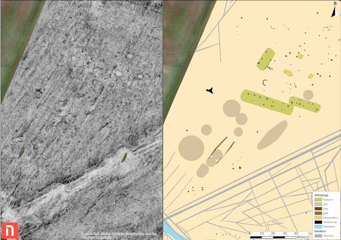Radar Discovery Of Unknown Viking Age Stone Ship, Burial Mounds And Houses In The Trondheim Fjord