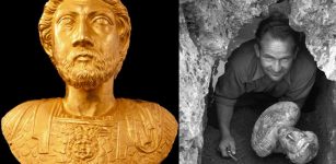 Extremely Rare Life-Size Gold Bust Of Emperor Marcus Aurelius On Display At Getty