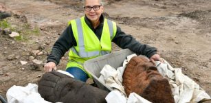 Unique And Priceless Large Roman Sculptures Found At Carlisle Cricket Club