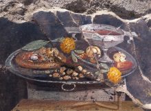 Ancestor Of Italian Pizza Depicted On Fresco In Pompeii