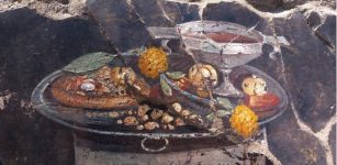 Ancestor Of Italian Pizza Depicted On Fresco In Pompeii