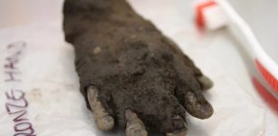 Curious Rare Bronze Hand Found At Roman Vindolanda