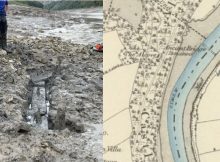Long-Lost Roman Bridge Re-Discovered In Chepstow River Wye Mud, UK