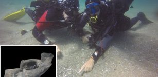 Roman Ship Cargo And Galley Equipment Discovered Underwater In The Caesarea Harbor