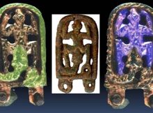 Unique Medieval Bronze Buckle Of A Snake Devouring A Frog Found In Brno, Czech Republic