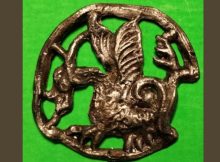 Medieval Pilgrim's Badge ('Pilgrim's Sign') Depicting A Basilisk Dragon In A Circle Discovered In Southeastern Poland