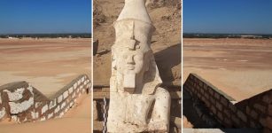 Huge Statue Of Pharaoh Ramesses II Unearted In The Ancient City Of Hermopolis