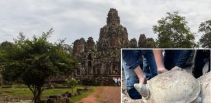 Surprising Discovery Of Rare Turtle Statue Under Bayon Temple In Angkor, Cambodia