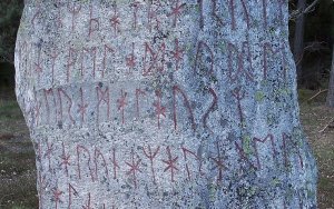 Björketorp Runestone With An Engraved Curse Is Still Untouched In Blekinge, Sweden