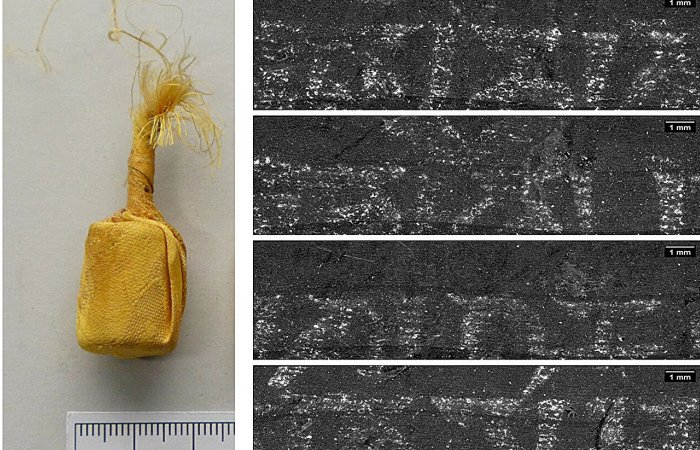 Unique Gungervaa Shrine With Three Tiny Silk Scrolls Examined With X-Ray