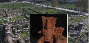 Unique Incense Burner Of Serapis, The Greco-Egyptian Sun God, Found In The Ancient City Of Ephesus