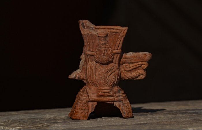 Unique Incense Burner Of Serapis, The Greco-Egyptian Sun God, Found In The Ancient City Of Ephesus