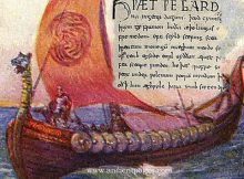 Legendary Beowulf Fighting Dragon Grendel In Heroic Poem Written In Anglo-Saxon England