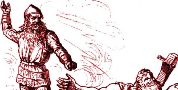 Giant Hrungnir Who Lost The Race And Engaged In A Deadly Duel With Mighty Thor In Norse Mythology