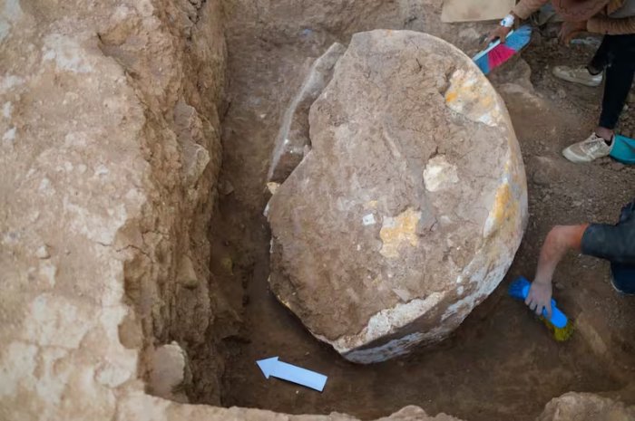 Massive 2,600-Year-Old Marble Stele Discovered At Nineveh's Shamash Gate