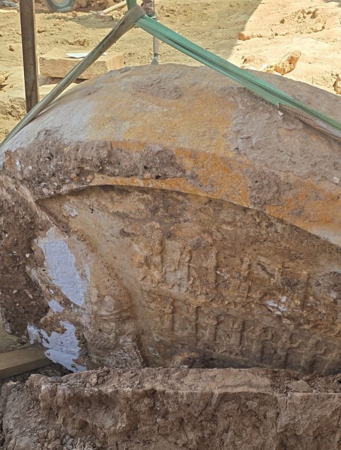 Massive 2,600-Year-Old Marble Stele Discovered At Nineveh's Shamash Gate