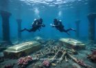 Ancient Mystery Of The Underwater Platinum Coffins And Giant Bones