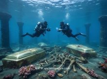 Ancient Mystery Of The Underwater Platinum Coffins And Giant Bones