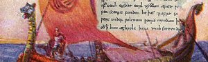 Legendary Beowulf Fighting Dragon Grendel In Heroic Poem Written In Anglo-Saxon England