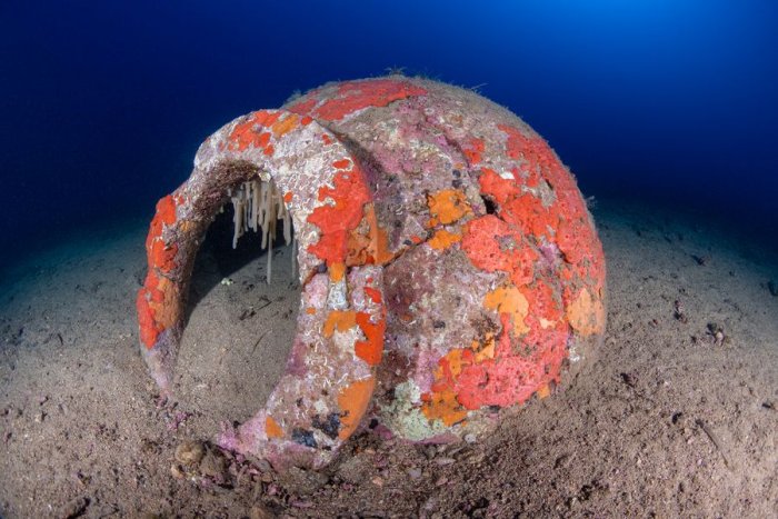 Giant Ancient Roman Dolium And Possible Shipwreck Found On The Seabed Near Elba Island