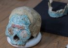 Mystery Of The Mesoamerican Turquoise Mosaic Skull Decorated With Shining Secrets